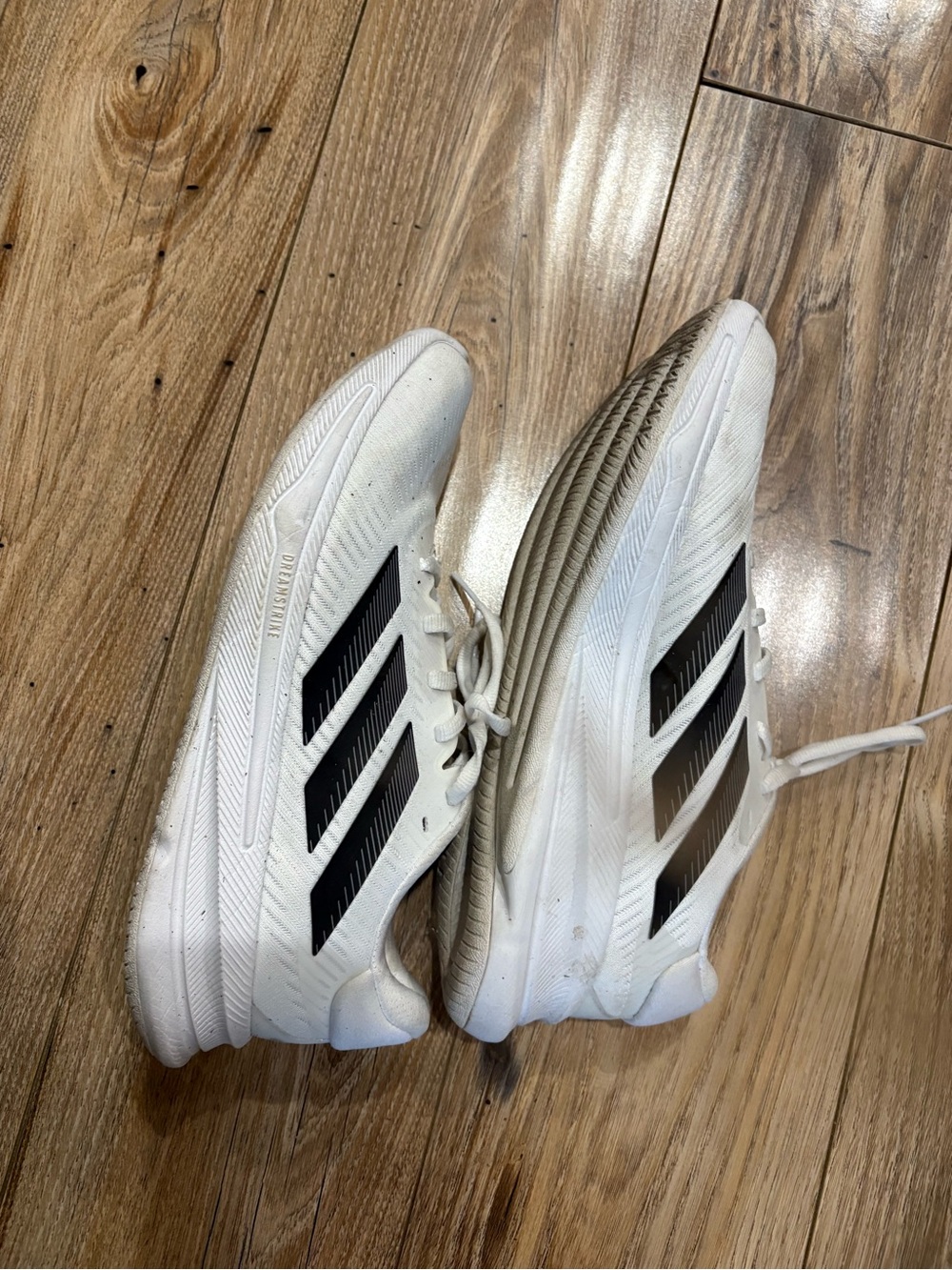 adidas White and Black Womens Athletic Running Shoes